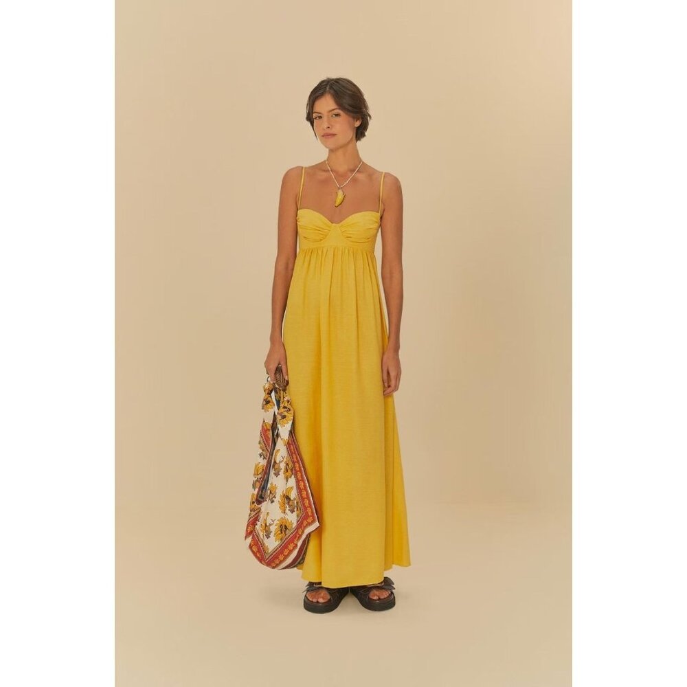 FARM Rio Yellow Maxi Dress